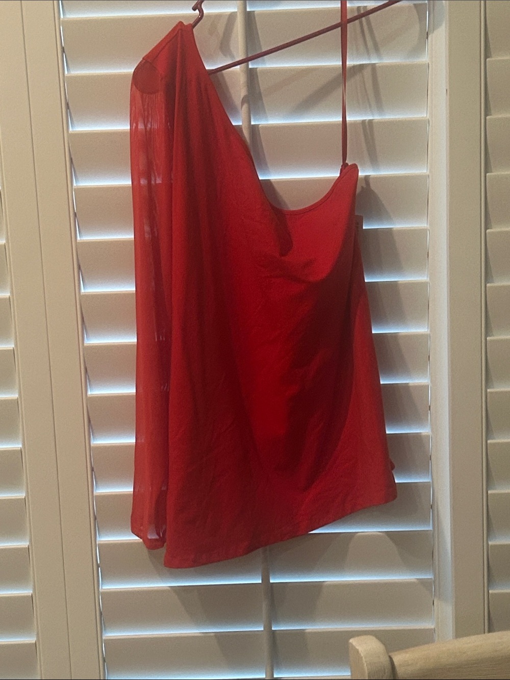 torrid Red Sheer One-ShoulderTop